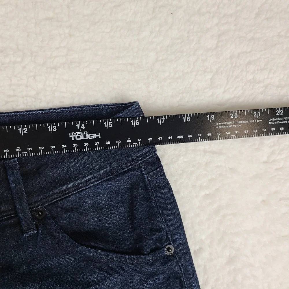 Hudson Jeans Womens 30 Blue Skinny‎ Flap Pocket Barn Dark Wash Denim